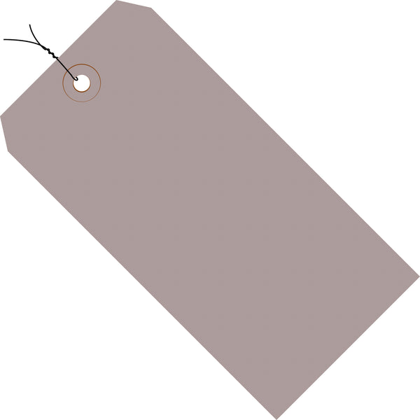 5-1/4 x 2-5/8 Pre-Wired Grey Tags (THICK BOARD - 13 POINT) 1000/Case