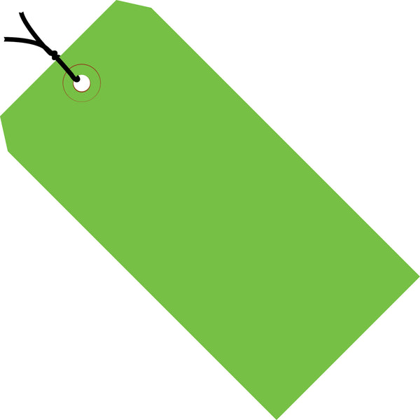 5-1/4 x 2-5/8 Pre-Strung Green Tags (THICK BOARD - 13 POINT) 1000/Case