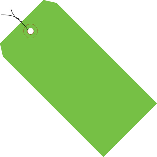 2-3/4 x 1-3/8 Pre-Wired Green Tags (THICK BOARD - 13 POINT) 1000/Case