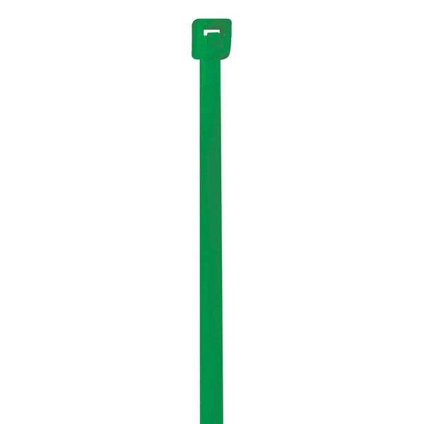 18" (50 lb Tensile) Green Cable Ties 500/Case
