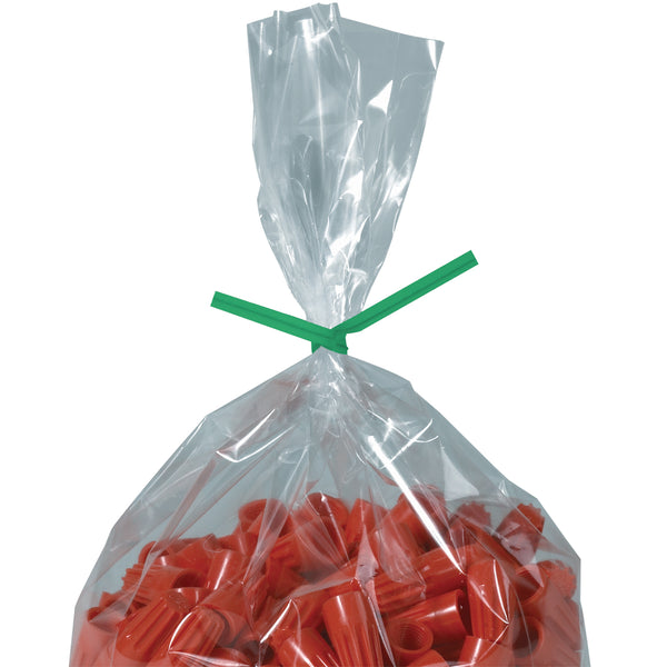 7 x 5/32 Green Paper Twist Ties 2000/Case