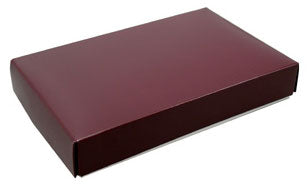 7-1/8 x 4-1/2 x 1-1/8 Burgundy 1/2 lb. Rectangular Candy Box LID 250/Case