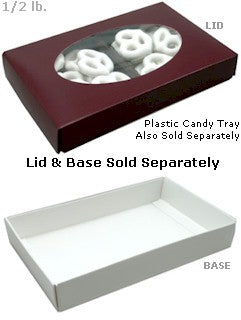 1/2 lb. burgundy window candy boxes