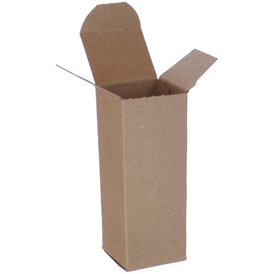 1 1/2 x 1 1/2 x 4 Brown 24pt 1-pc Chipboard Folding Carton 1000/Case