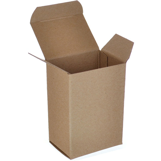 2 x 1 1/4 x 3 Brown 24pt 1-pc Chipboard Folding Carton  1000/Case