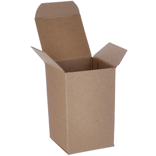 2 1/2 x 2 1/2 x 4 Brown 24pt 1-pc Chipboard Folding Carton 500/Case