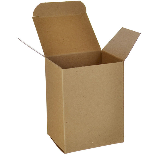 3 x 2 1/2 x 4 Brown 24pt 1-pc Chipboard Folding Carton  500/Case