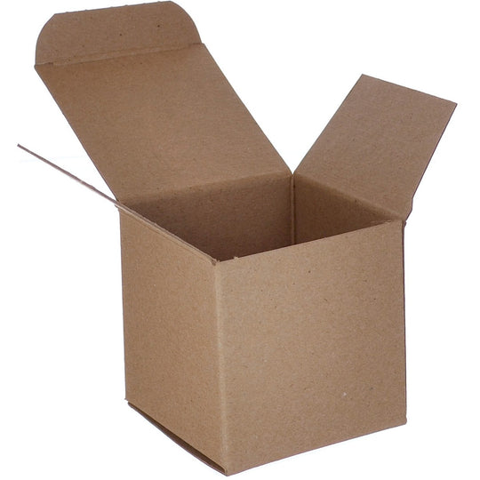 3 x 3 x 3 Brown 24pt 1-pc Chipboard Folding Carton 250/Case