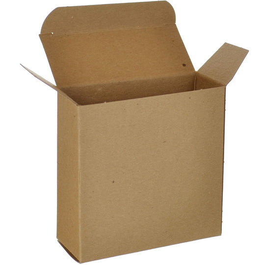 4 x 1 5/8 x 4 Brown 24pt 1-pc Chipboard Folding Carton  500/Case