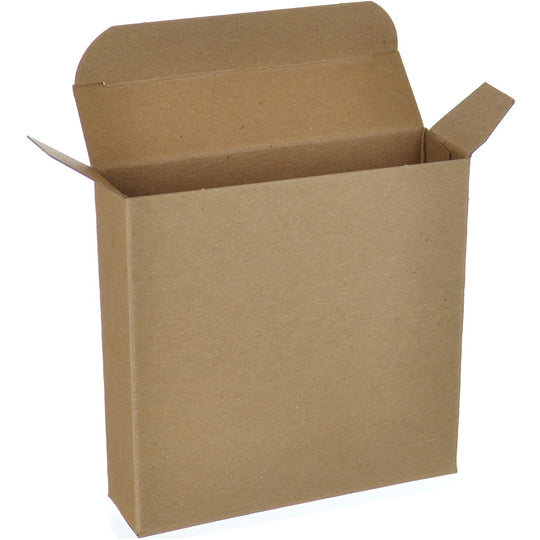 4 x 1 1/16 x 4 Brown 24pt 1-pc Chipboard Folding Carton 500/Case
