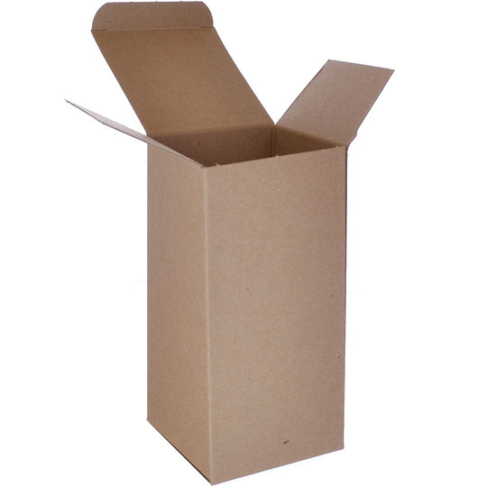 4 x 4 x 8 Brown 24pt 1-pc Chipboard Folding Carton 250/Case