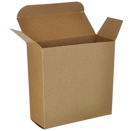 4 1/2 x 1 7/8 x 4 1/2 Brown 24pt 1-pc Chipboard Folding Carton 250/Case