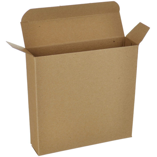 4 13/16 x 1 1/4 x 4 13/16 Brown 24pt 1-pc Chipboard Folding Carton  250/Case