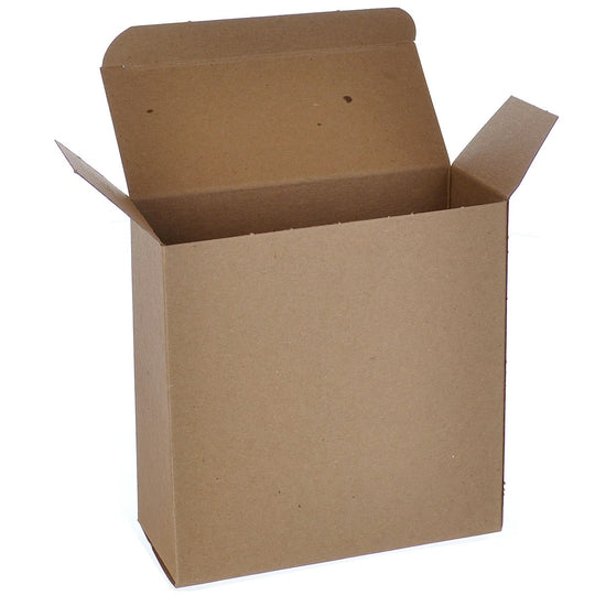 5 1/4 x 2 1/4 x 5 1/4 Brown 24pt 1-pc Chipboard Folding Carton 250/Case