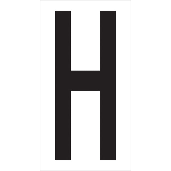 3 1/2" "H" Vinyl Warehouse Letter Labels 50/Case