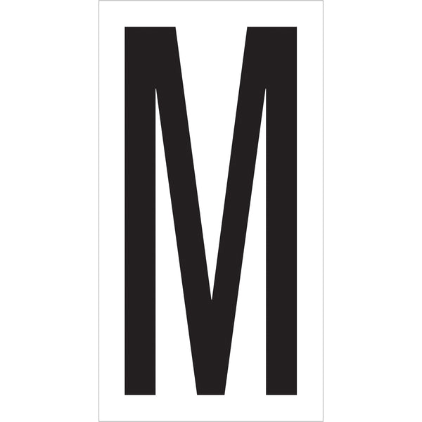 3 1/2" "M" Vinyl Warehouse Letter Labels 50/Case