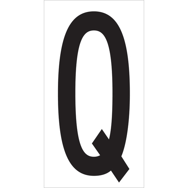 3 1/2" "Q" Vinyl Warehouse Letter Labels 50/Case
