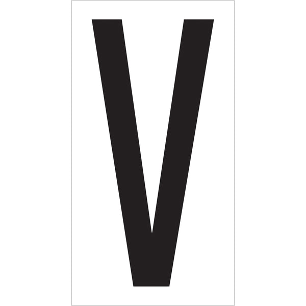 3 1/2" "V" Vinyl Warehouse Letter Labels 50/Case