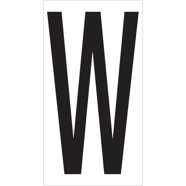 3 1/2" "W" Vinyl Warehouse Letter Labels 50/Case