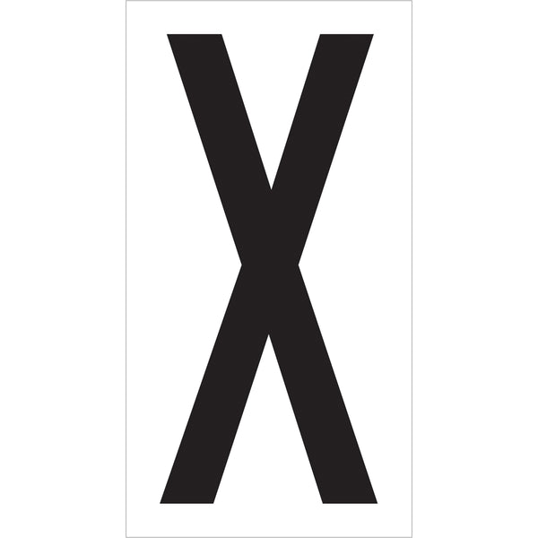 3 1/2" "X" Vinyl Warehouse Letter Labels 50/Case
