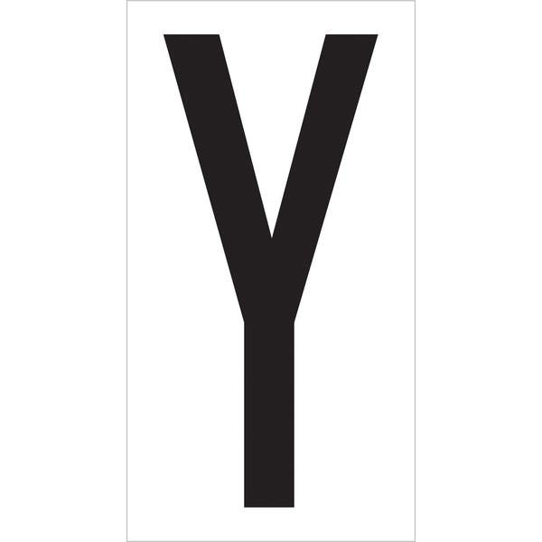 3 1/2" "Y" Vinyl Warehouse Letter Labels 50/Case