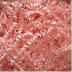 Crinkle Cut Shredded Paper - Light Pink - 10 lbs./case