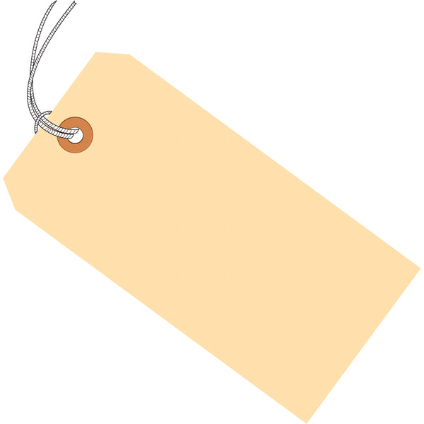 3-1/4 x 1-5/8 Pre-Strung Manila Tags (THICK BOARD - 13 POINT) 1000/Case