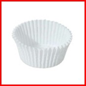 1-1/4 Diameter Base (3/4 Height) White Candy Cup 25000/Case