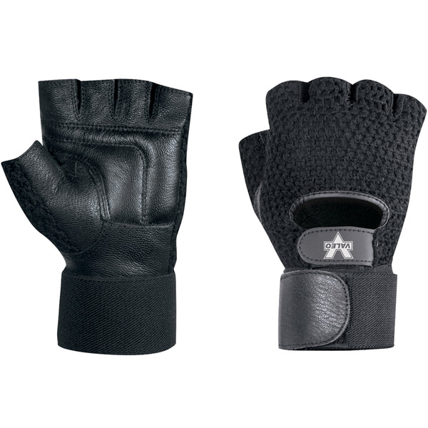 Mesh Material Handling Fingerless Gloves w/ Wrist Strap - Medium - 2 Pair/Case
