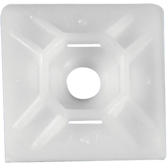 1 x 1 Natural Cable Tie Mounts 100/Case