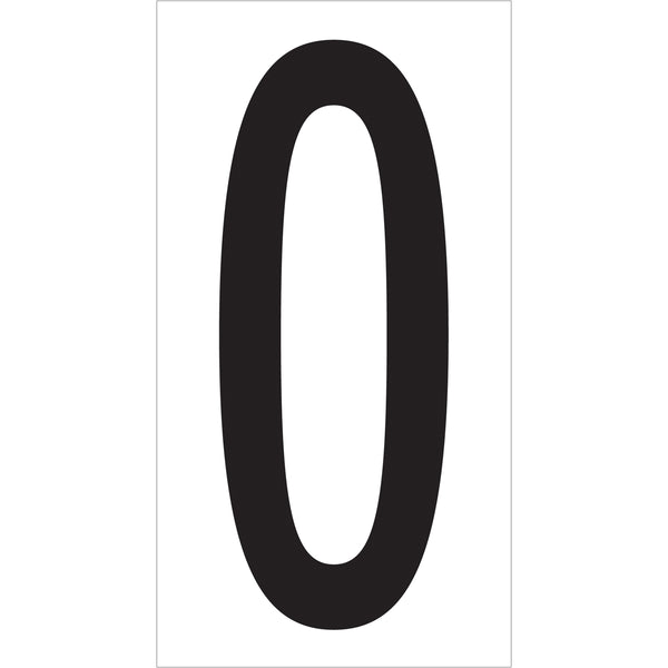3 1/2" "0" Vinyl Warehouse Number Labels 50/Case