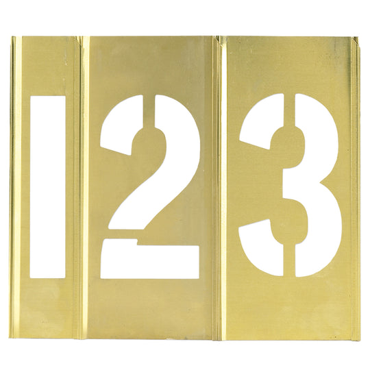 2" Number Only Brass Stencils 15/Case