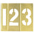 3" Number Only Brass Stencils 15/Case