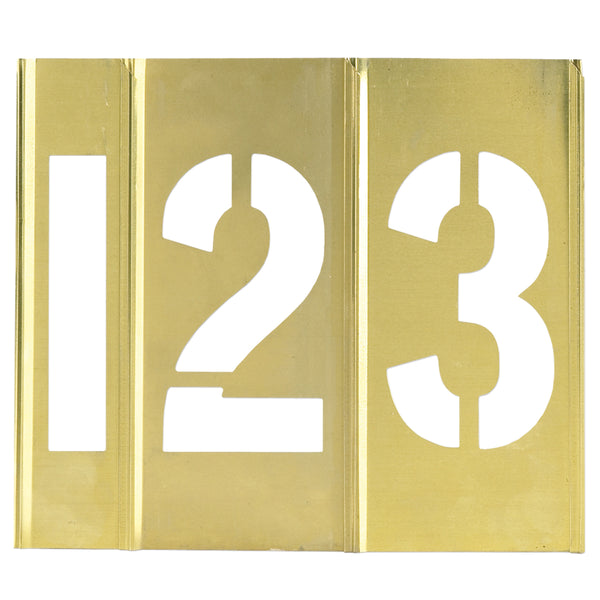 3" Number Only Brass Stencils 15/Case