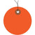 2" Orange Plastic Circle Tags - Pre-Wired 100/Case