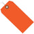 4 3/4 x 2 3/8 Orange Plastic Shipping Tags - Pre-Wired 100/Case