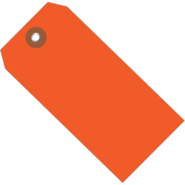 6 1/4 x 3 1/8 Orange Plastic Shipping Tags 100/Case