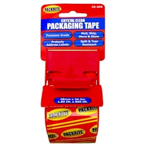 PackRite Crystal Clear Ultra-Thick 2.6 mil 2" x 800" w/Dispenser 12/Case