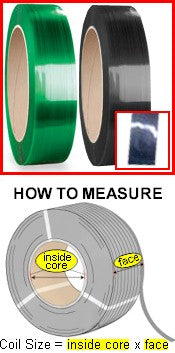 5/8" x .035 1400# (16x6) Polyester Strap 3600 Feet GREEN