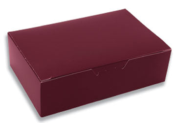 7 x 4-1/2 x 2 (1.5 lb.) Burgundy 1 Piece Candy Boxes 250/Case