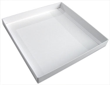9-7/8 x 9-7/8 x 1-1/8 White 24 oz. (1-1/2 lb.) Square Candy Box BASE 250/Case