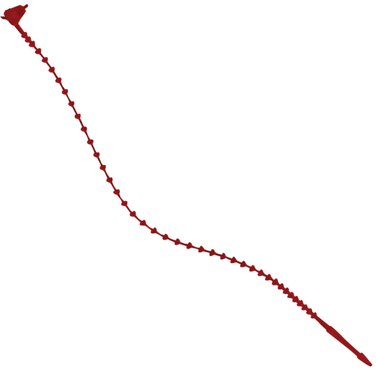 8" Beaded Security Tie - Red 2000/Case