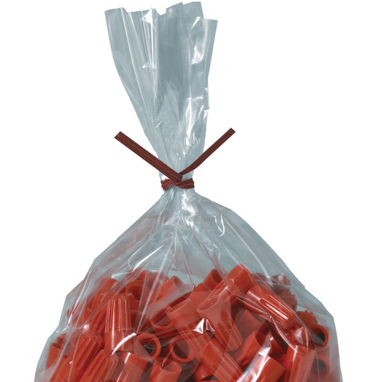 5 x 5/32 Red Paper Twist Ties 2000/Case