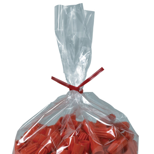 10 x 5/32 Red Plastic Twist Ties 2000/Case