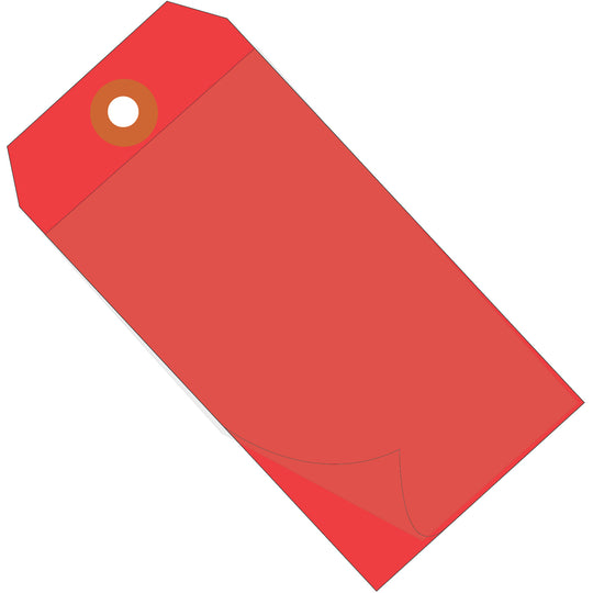 6 1/4 x 3 1/8 Red Self-Laminating Tags 100/Case