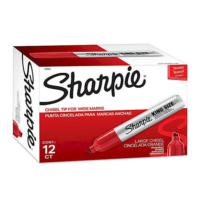 Red Sharpie King Size Markers 12/Case