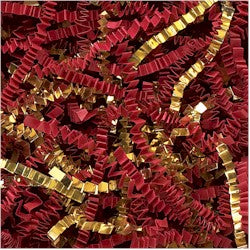 Red Gold Crinkle Cut Paper Shred - 10 lbs./case