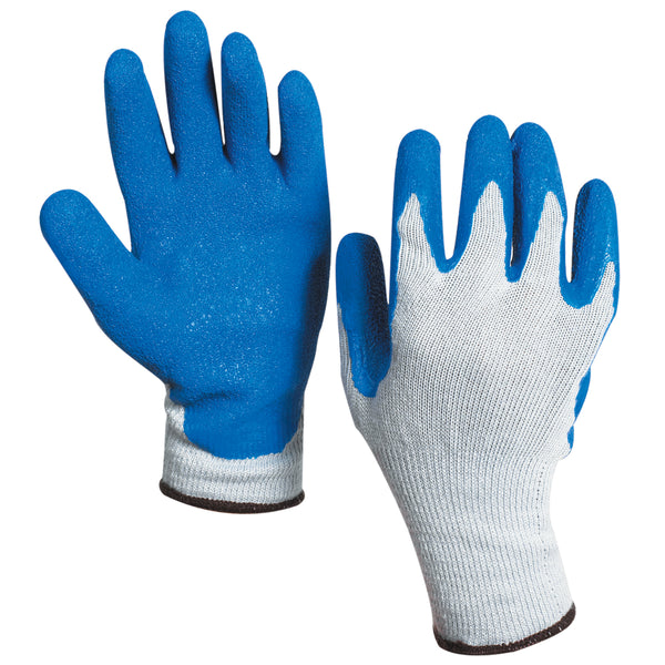 Rubber Coated Palm Gloves - Large - 12 Pair/Case