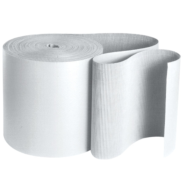 48" B-Flute White Single Faced Corrugated 250 Feet/Roll