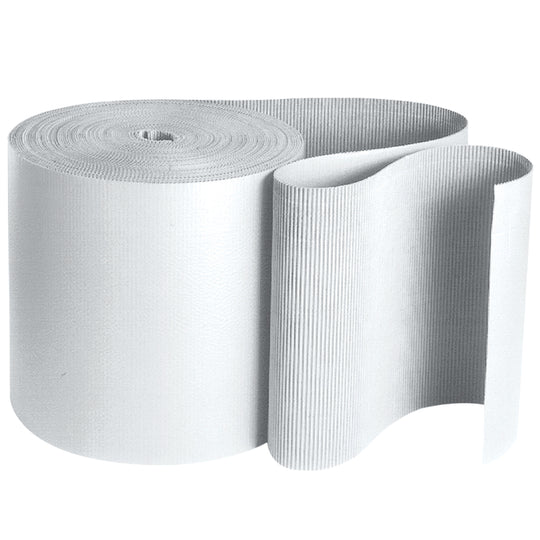 48" B-Flute White Single Faced Corrugated 250 Feet/Roll